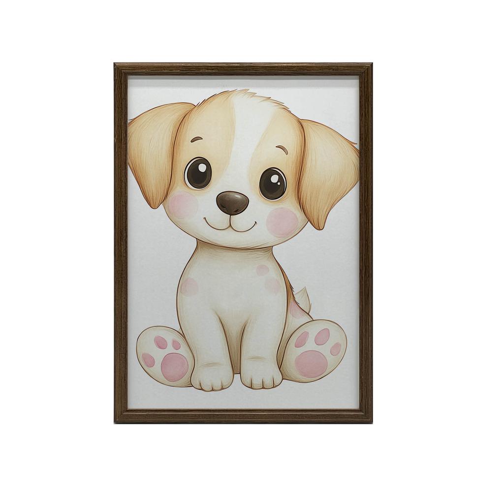 Plakat Uroczy Szczeniak W Bieli Plakat Uroczy Szczeniak W Bieli, 40X50 Cm, Rama Aluminiowa Czarna, Papier Matowy 230 Gsm