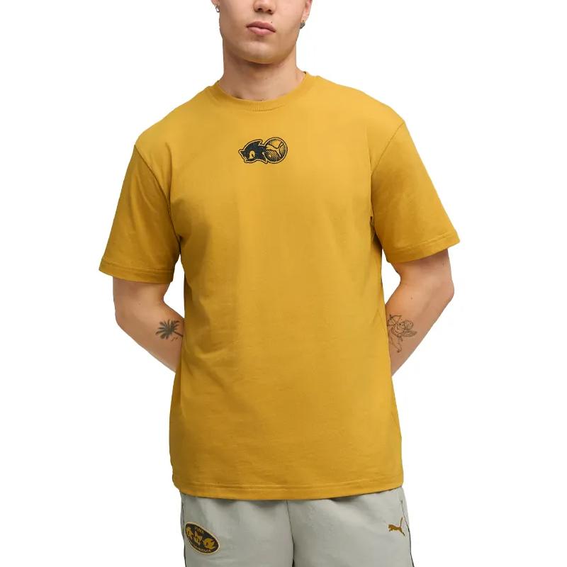 Puma X Sonic Entspannte Lockere Passform Lustiger Druck Lässiges Kurzarm-T-Shirt Herren Oberteile 632406-62