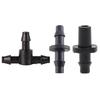 50 Pcs Barbed Hose Connectors Drip Irrigation 1/4" Universal Fittings 3-Way Coupling T Connectors for 4/7 Water Tube Garden Lawn Flower Pot