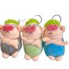Internet Celebrity Cute Shedding Dregs Pig Plush Toy Pendant - Green Hair Angry Pig Ornament
