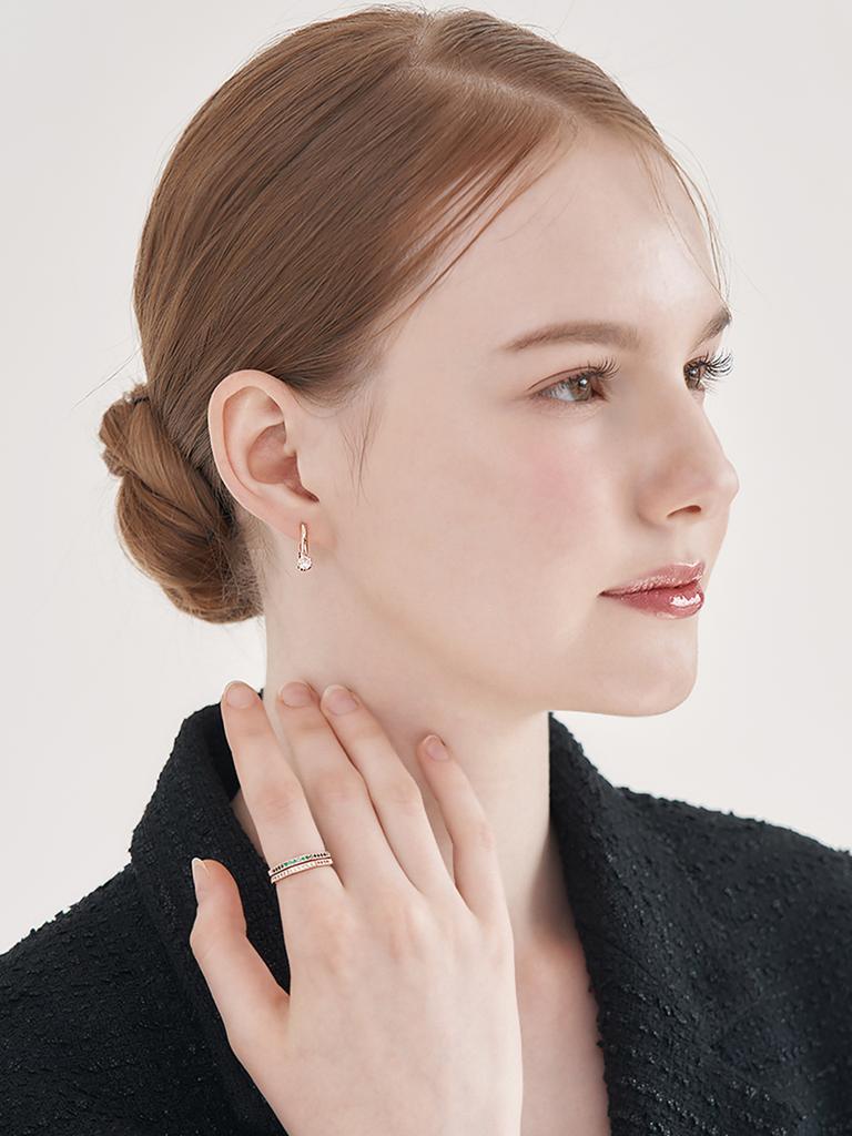 Ellejewelry 14K Gf Basic Cubic Point One-Touch Earrings Elgpee554