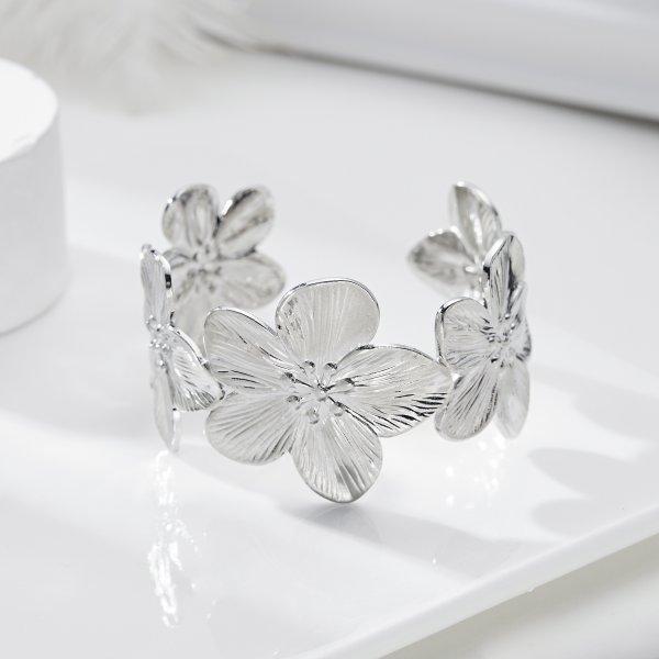 Classic Punk Wide Open Cuff Bracelet Bangle For Women Men Gold Color Punk Metal Wire String Exaggerated Bracelets Charm Jewelry