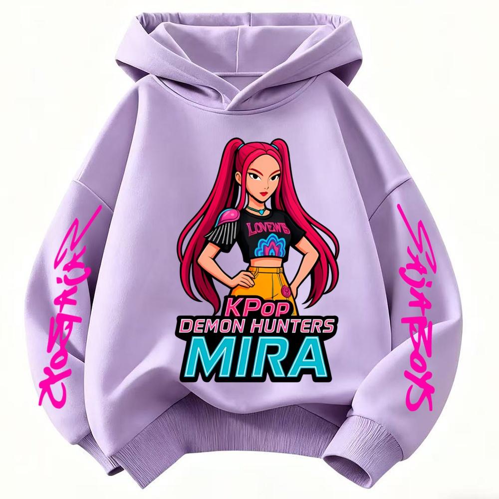 Cartoon Printed Fashion Sweatshirt Casual Loose Hoodie Sweatshirts Girls