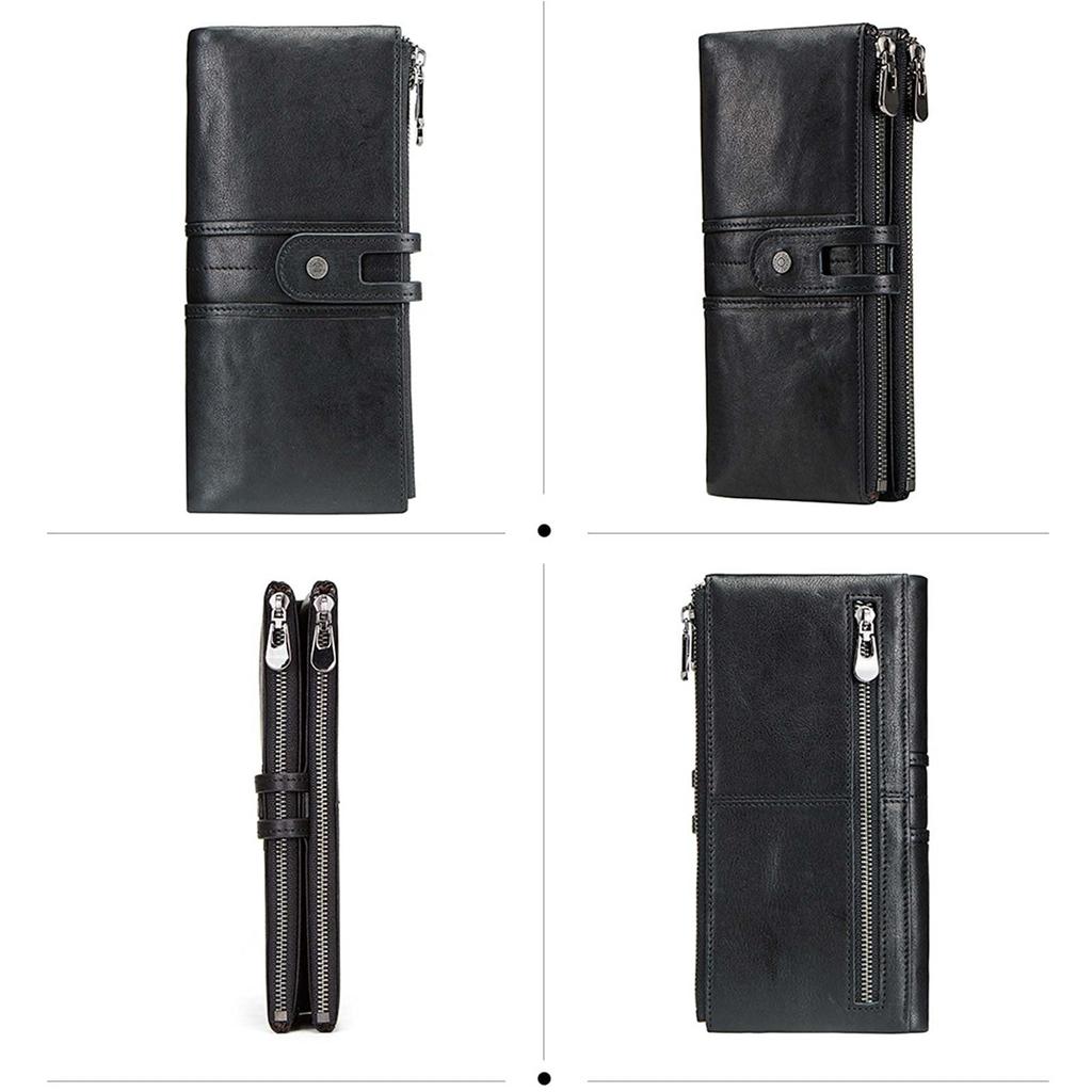 Langes, aus Rindsleder gefertigtes, verbessertes Original, fasst 14 Fächer, rund, bewährtes, patentiertes Geschenk, Originalprodukt [Gofelt], Geldbörse, Herrengeldbörse, Japan,