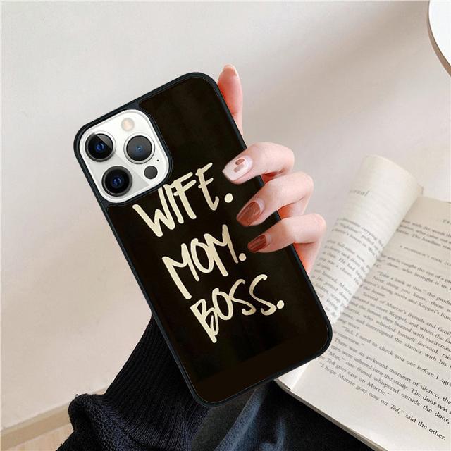 Wife Mom Boss Mum TPU Coque Shell For iPhone 17 Air 15 16 Pro Max 14 13 12 11 Pro Max Plus Phone Case Cover