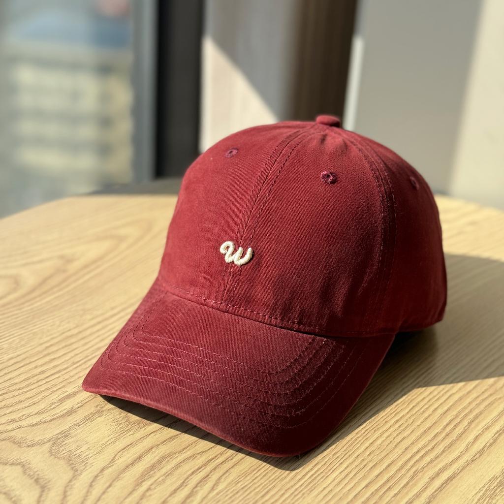 New hat women's square brim letter embroidery soft top baseball cap showing face small peaked cap covering the sun tide