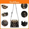 Vintage Leather Shoulder Bag With Spliced Pouch Design For Daily Use