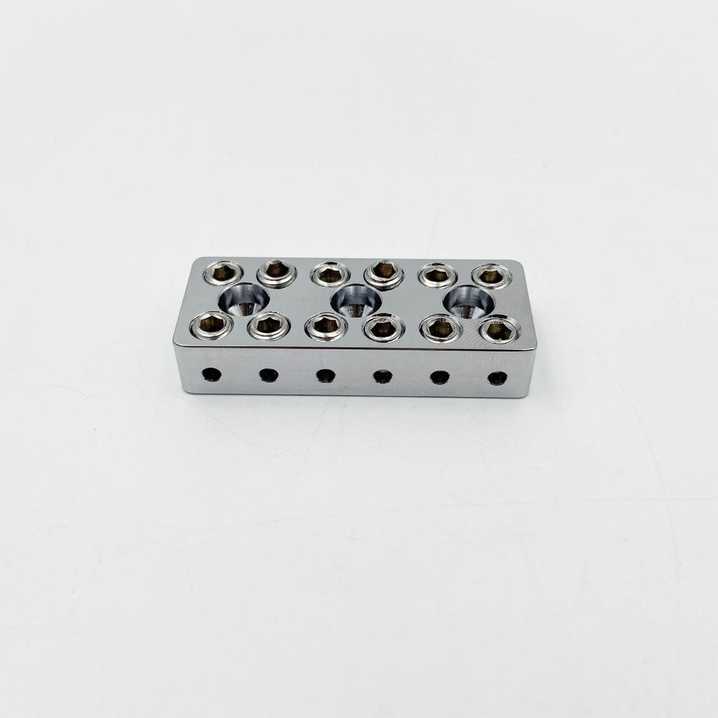Brass 6-String Headless Electric Guitar String Locks Electric Guitar Fixed Nut Electric Guitar Saddle Bridge String Plate