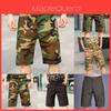 Stylish Men's Army Combat Camouflage Cargo Shorts Featuring Multiple Pockets
