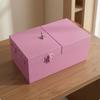 Hinged Lid Wooden Novelty Item Interactive Box Wood Grain