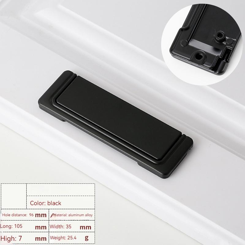 Simple Flat Concealed Buckle Drawer Cabinet Handle Invisible Gusset Furniture Hardware Aluminum Alloy Cabinets Closets Handle