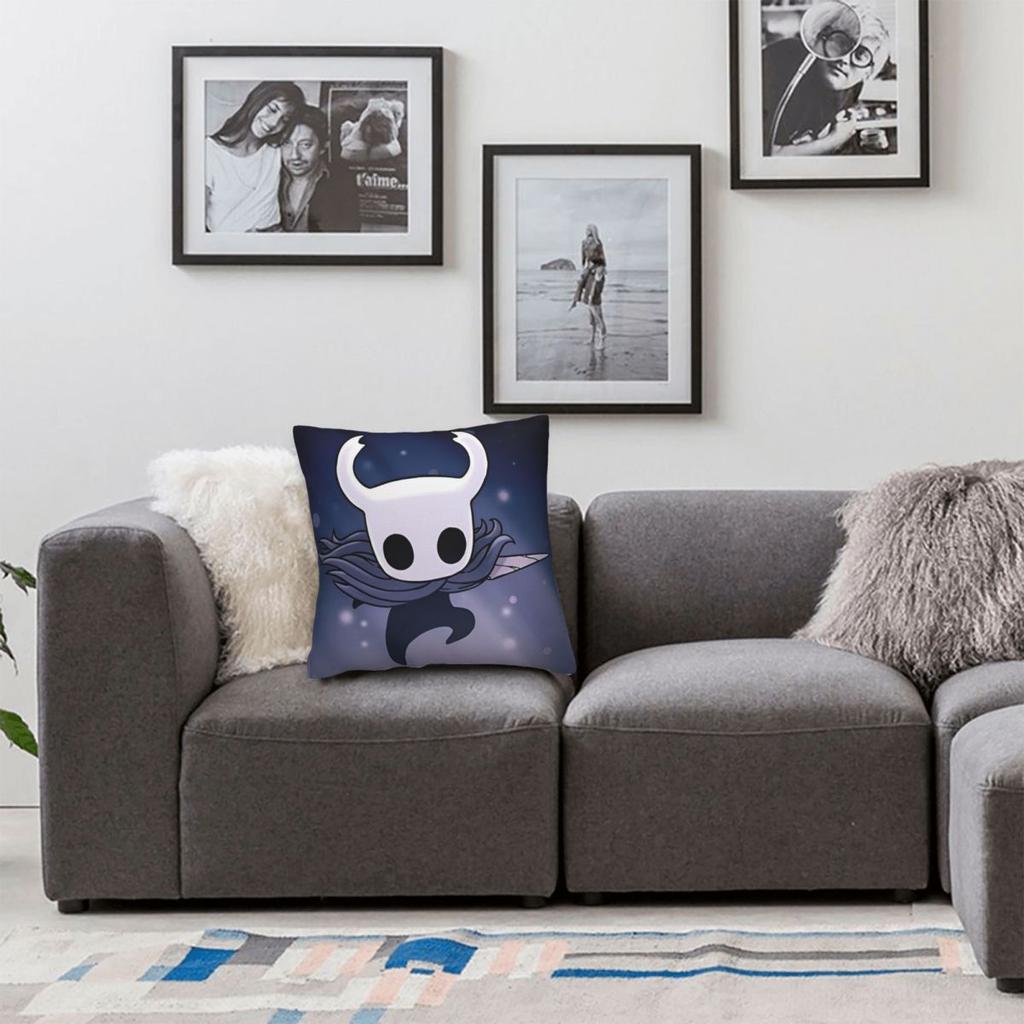Hollow Knight Silksong Pillowcase Soft Polyester Cushion Cover Decorative Pillow Case Cover Home Zippered 45*45Cm