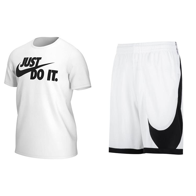 Nike Casual Sportswear Men s Crew Neck Moderate AR5007-100+DH6764-100 L