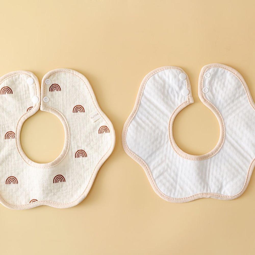 

2 шт., полотенце из слюны с цветочным принтом, чистый хлопок, нагрудник для новорожденных, милые марлевые нагрудники для малышей