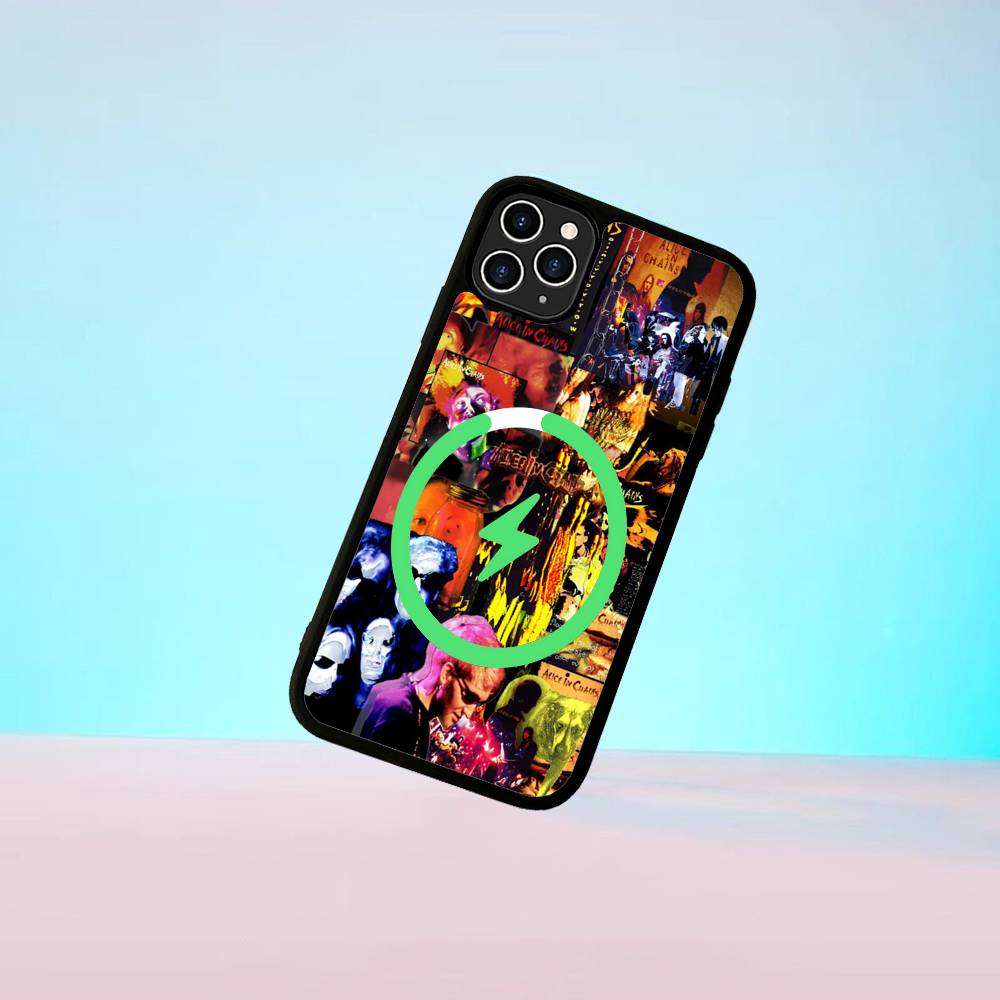 

Music A-Alice In C-Chains Magnetic Phone Case For IPhone 16 15 14 13 12 11 17 Pro Max Plus Wireless Charge Cover iPhone 14pro max