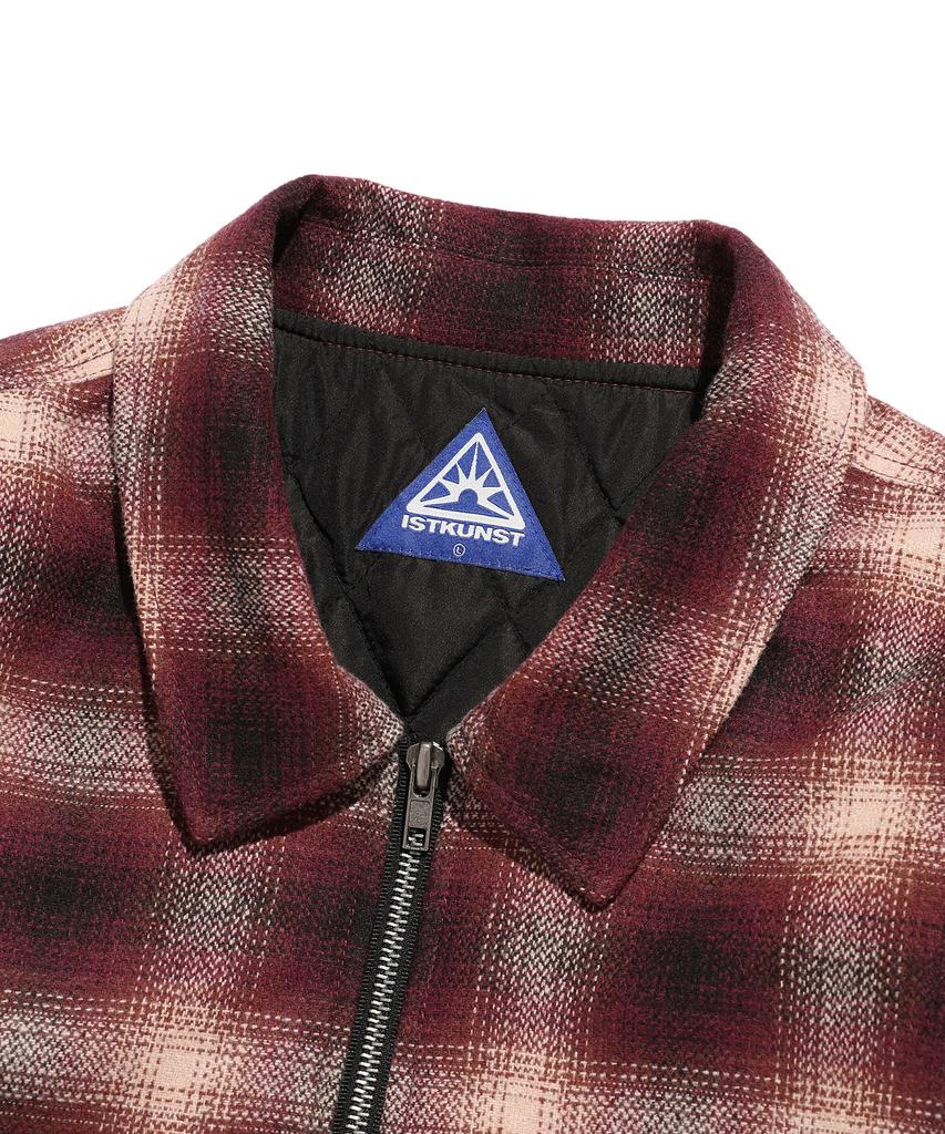 Istkunst Plaid Flannel Zip Jacket_Red(Ik2Dfmb908A)