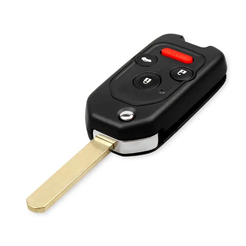 KEYYOU With Buttons Pad For Honda Fit CRV Civic Ight Ridgeline HRV Jazz ACCORD 2003-2013 Modified Filp Remote Key Shell Case