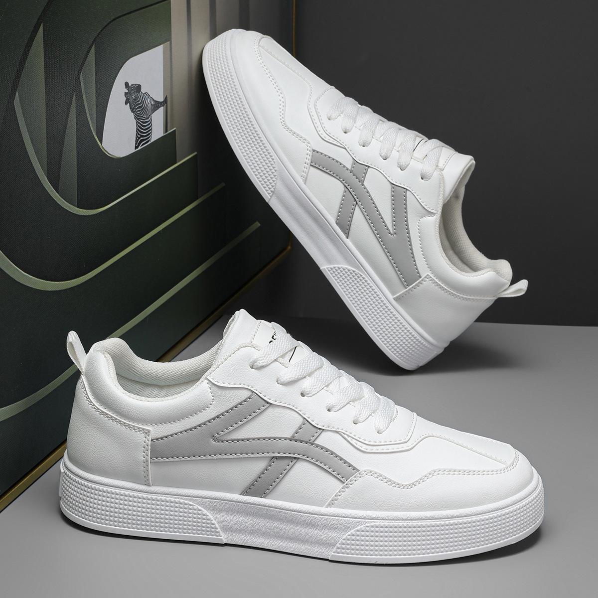 

Весна 2025 года, мужская обувь, новые дышащие маленькие белые туфли, мужская модная универсальная спортивная студенческая повседневная обувь для серфинга 44