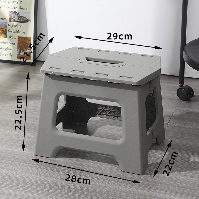 Portable Low-Style Folding Stool: Sturdy Plastic Bench for Outdoors & Small Spaces
