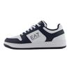 Emporio Armani EA7 Color Block Perforated Round Toe Flat Low Top Sneakers Unisex Sneakers Blue 7X000345AF11988MZ069