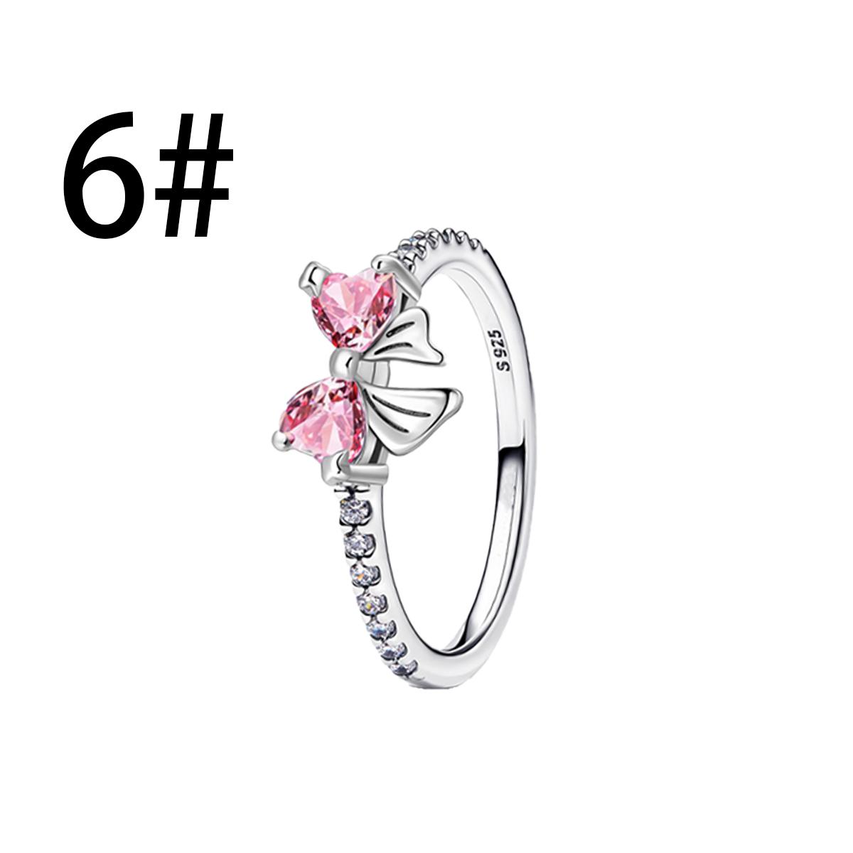 925 Silver Infinity Knot Heart Rings Snake Rose Twisted Band Sparkling Stone Trendy Fine Jewelry for Women Daily Wear