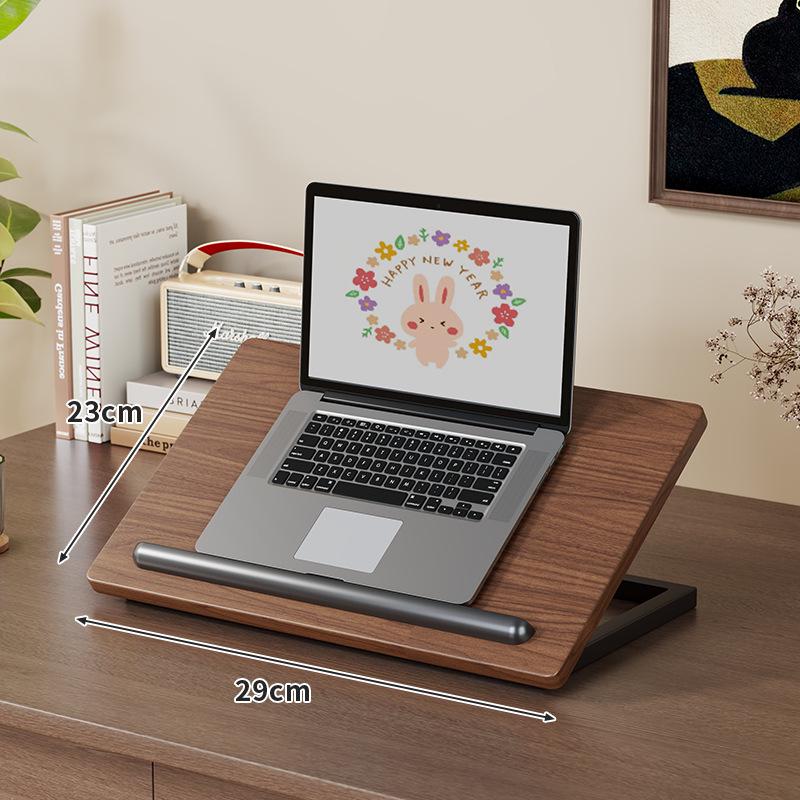Height-Adjustable Laptop Stand with Storage and Tablet Holder