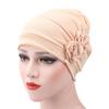Women Rose Flowers Decor Beanie Cap Snood Hat Fashion Headwrap Headwear Gift