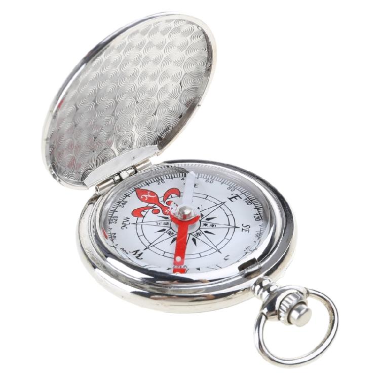 Compass Pocket Watch Flip-Open Compass Outdoor Navigation Tools Keychain