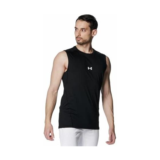 Under Armor Baselayer UA Heat Gear Comfort Fitted Sleeveless Crew Neck Shirt Baseball Men s
