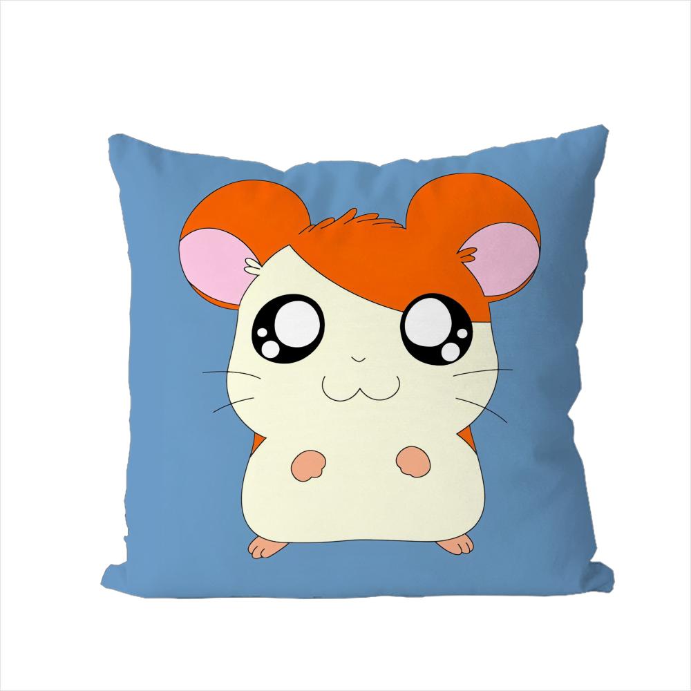 Hamtaro Pillow Case For Car Sofa Decorative Home Doublesided Print Plush Square Throw Pillow Cushion Cover