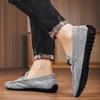 Mode Sommer Herren Einzelne Schuhe 2025 Neu Hohe Qualität Flache Sohle Gehen Bequem Fahren Weiche Sohle Luxus Mode Freizeitschuhe