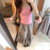Pure Cotton, Pink Polka Dot Sling Vest for Women's Summer Sweet Babes, Short Slim Fit Inside and Outside, Sleeveless Top.