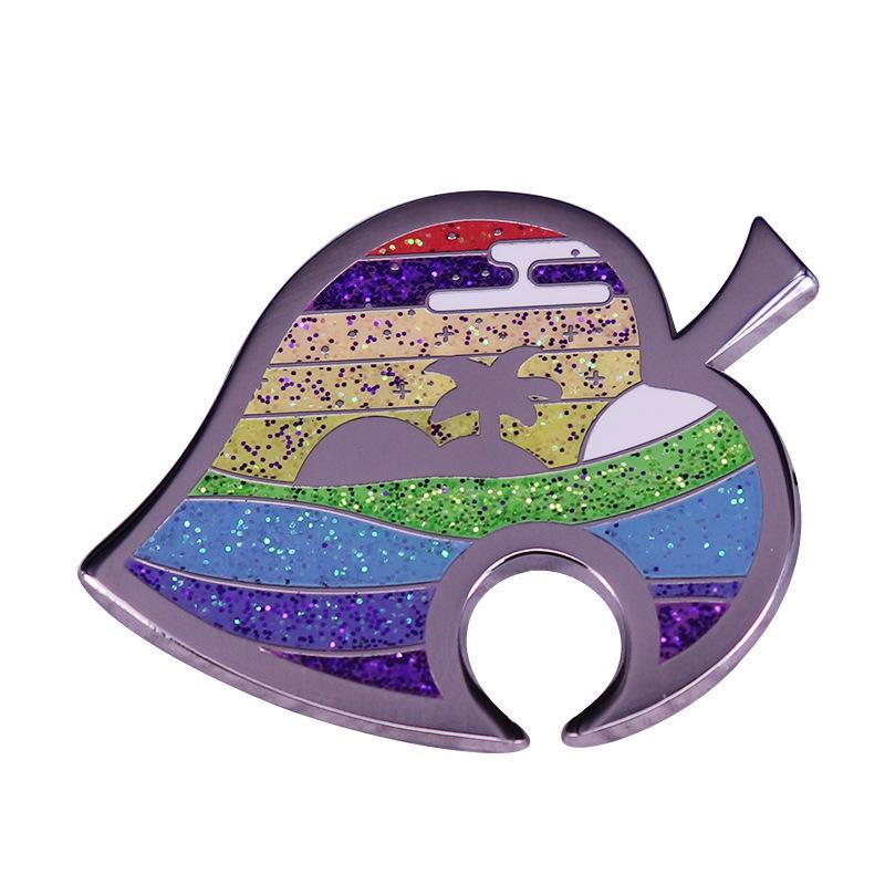 Animal Crossing New Leaf Glitter Brooch Badge