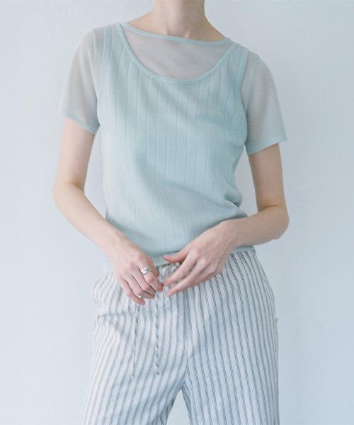 Onaenon Semi-Wide Elastic Waist Pants New6Ml604_99
