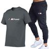 2023 Spring/Summer Cotton Short Sleeve & Long Pants Sports Set - Breathable, Versatile, Customizable