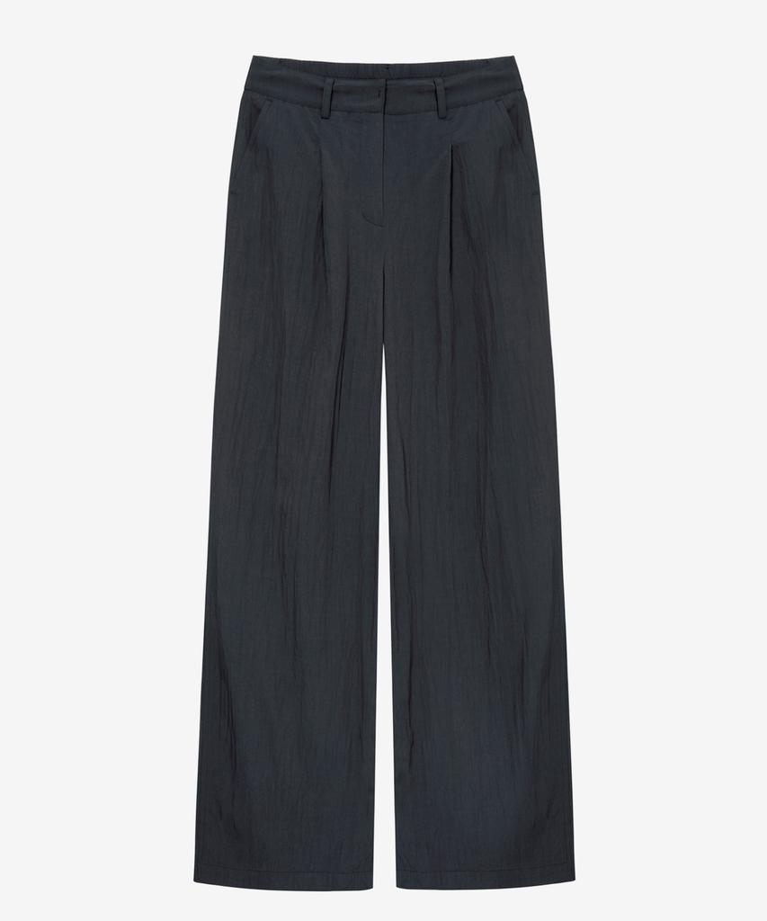MIND BRIDGE WOMEN [W] Single-Pleat Wide Back Elastic Pants