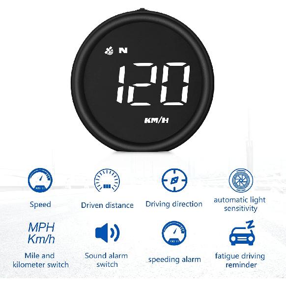 Speedometer, Car HUD G1 Head Up Display (White)