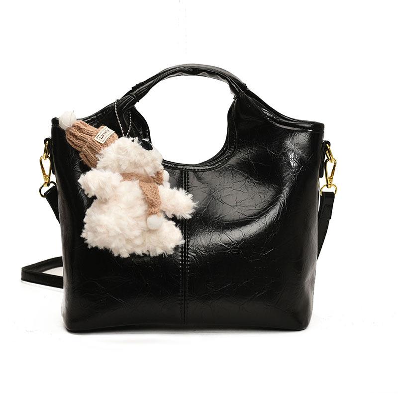 Large Capacity Bag Women's New Versatile Soft Leather Messenger Bag Women's Casual Portable Tote Bag