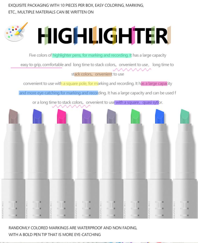 25 Color Highlighter Double Tip Markers Pen Set for Student Hand Account Pen Painting Graffiti School Office Stationery Supplies
