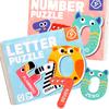 Educational Magnetic Letters Numbers Puzzle Set  Alphabet ABC 123 Fridge Magnets Preschool Learning Toys for Kids Birthday
