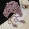 Spring And Summer New Products, Hand-Crocheted Hollow Flower Headgear, Women'S Ethnic Style Fringed Knitted Pullover Hat