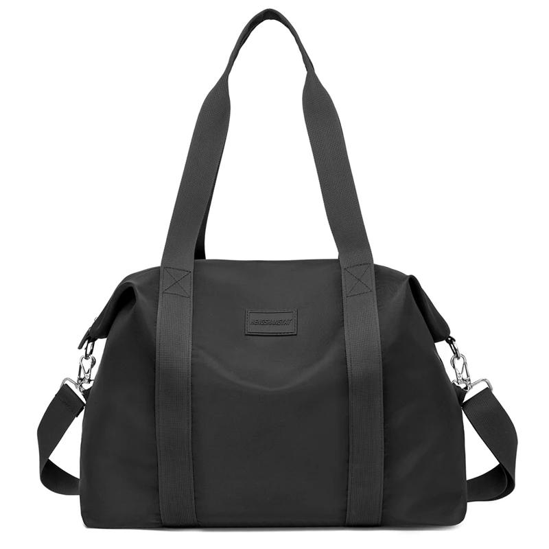 Nylon Zipper Shoulder Bag  Travel Handbag  Solid Versatile  Casual  Soft  Simple  Commuting  Fitness