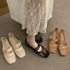 Diseño nicho sentido hueco malla transpirable zapatos Mary Jane 2025 nuevas sandalias viento de hada hada red de pesca zapatos individuales