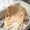 2026 Summer Sheer Ice Silk Bow Cardigan with Sun Protection