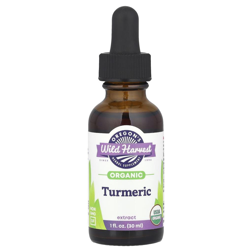 Oregon'S Wild Harvest, Organic Turmeric Extract, 30 mL (1 Fl Oz) (1,000 mg per serving)