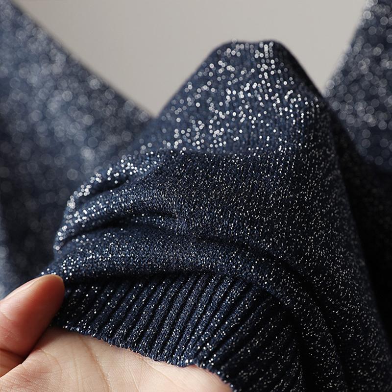 Women's Summer Halter Sexy V-neck Slim Bright Silk Knit Vest Wearing Sleeveless T-shirt Base Top Trend