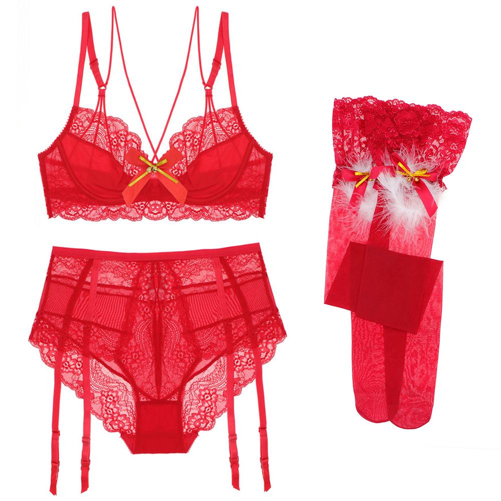 

Varsbaby Big Red Нижнее белье Высокий Waist трусики Suspender Set