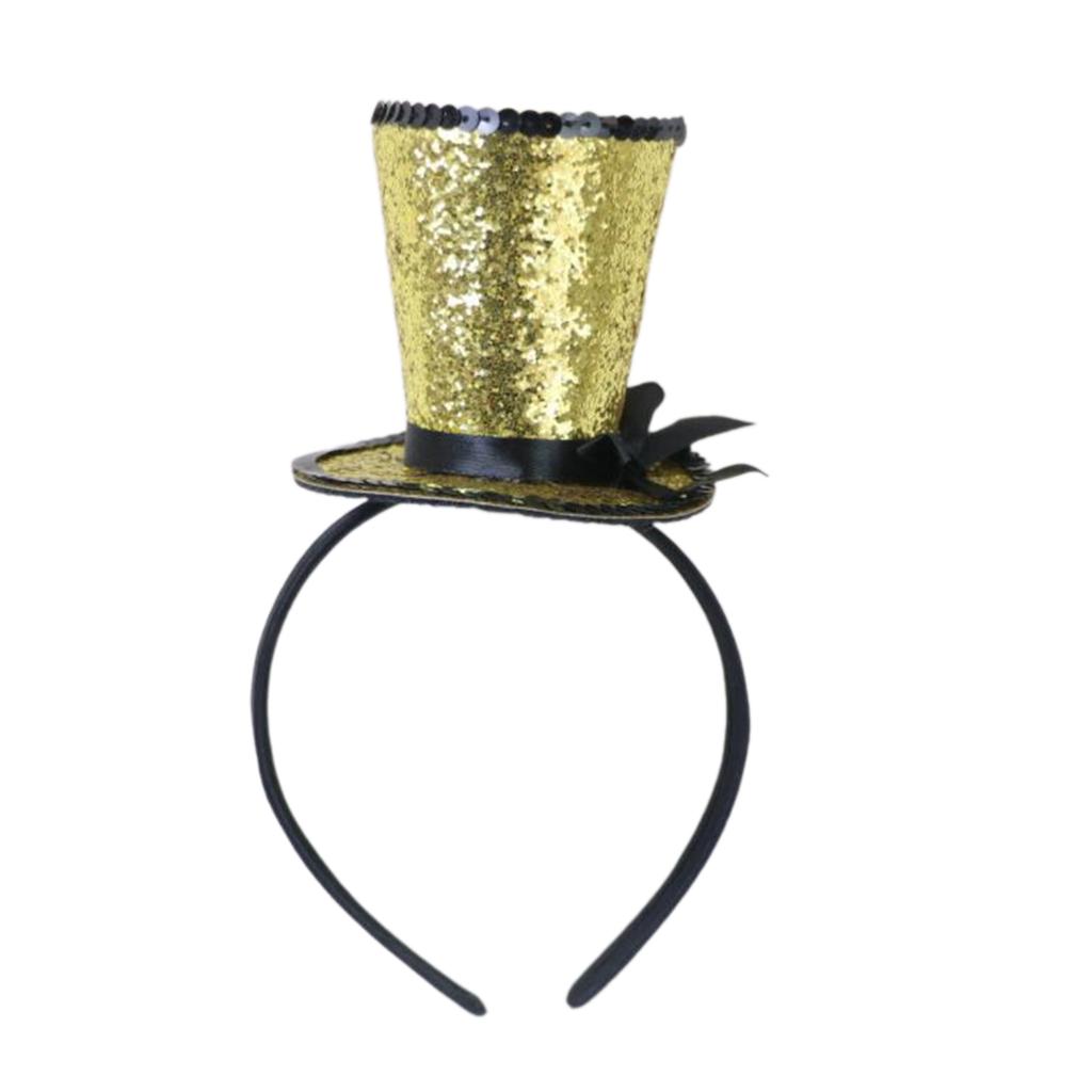 Kinder Vintage Fascinator Zylinder Exquisiter Glitzer für Teeparty Kinderkostüm Pillbox-Hut Kopfbedeckung für