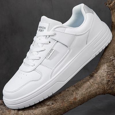 2023 Herfst Lichtgewicht Witte Low-Top Sneakers - Ronde Neus, Effen Kleur, Koreaanse Stijl voor Koppels