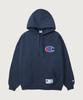 Big C Logo Oversized Jog Tag Hoodie Navy
